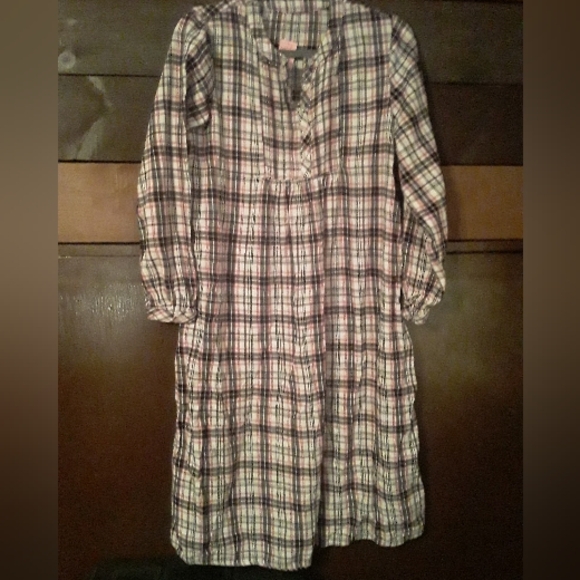 Croft &Barrow XL Plaid Adorable Long Sleeve Nightgown - Picture 2 of 10